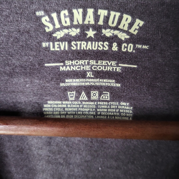 Levi's Signature T-shirt Gray Men Size XL - Picture 3 of 3